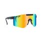 Pit Viper Original Wide Sunglasses - The Monster Bull - Black - Mirror Polarized Lens