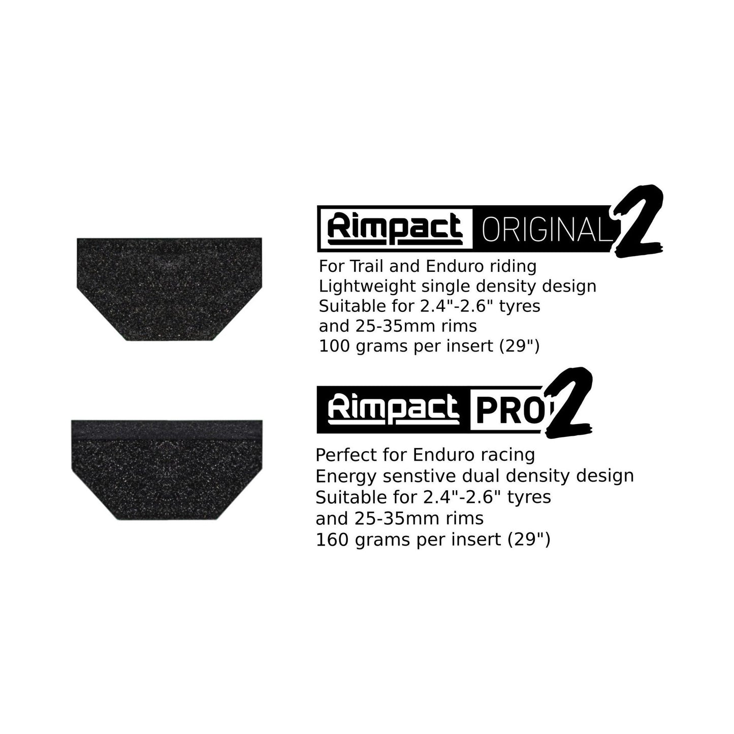 Rimpact Pro/Original V2 Mix Tyre Inserts - 27.5 Inch - Set