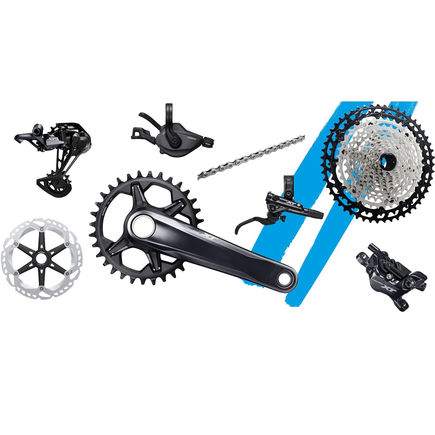 Shimano XT 1x12 Groupset - 55mm Chainline - 10-51 - 170mm Crank