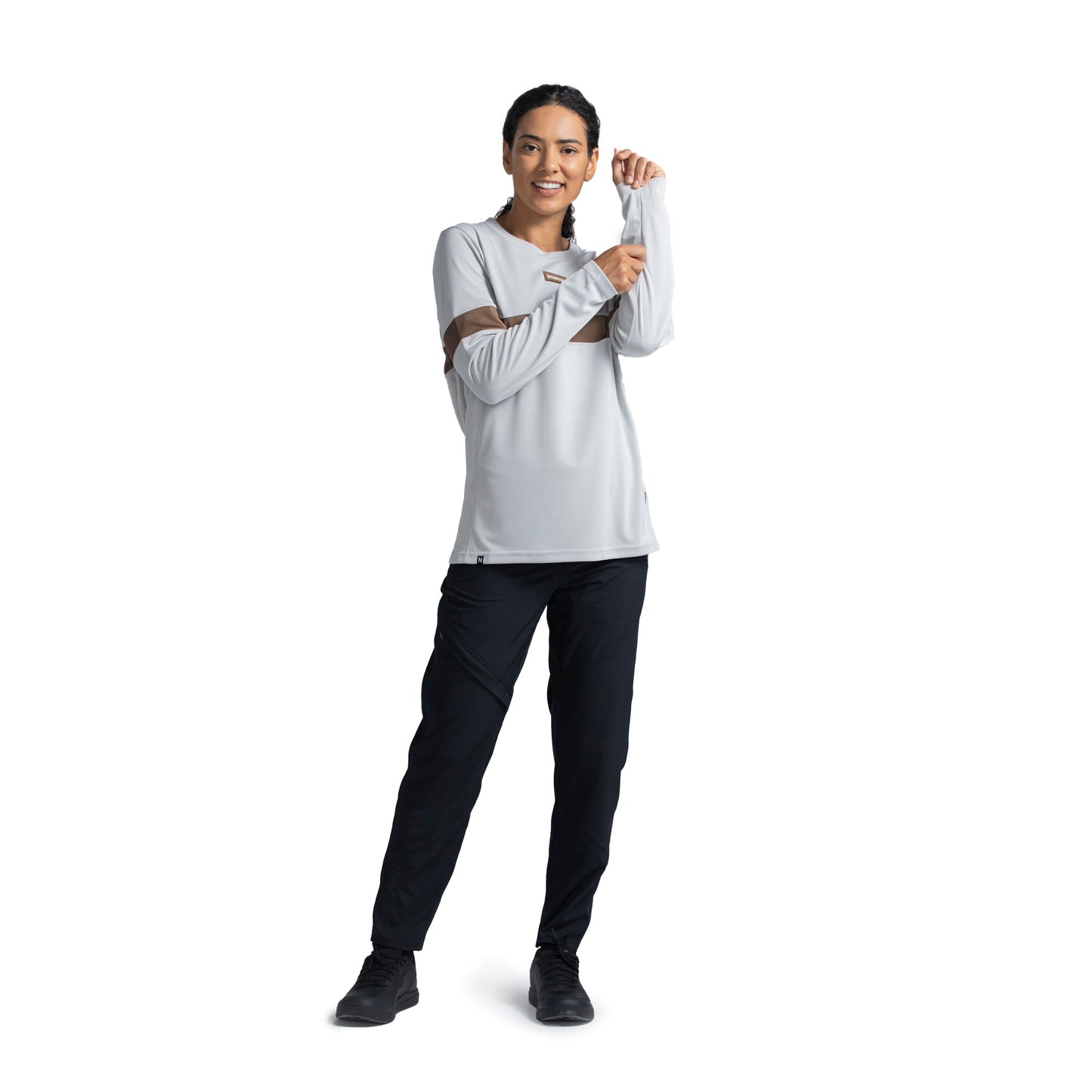 Norman MTB Women's Bamboo Long Sleeve Gravity Jersey - Women's L - White