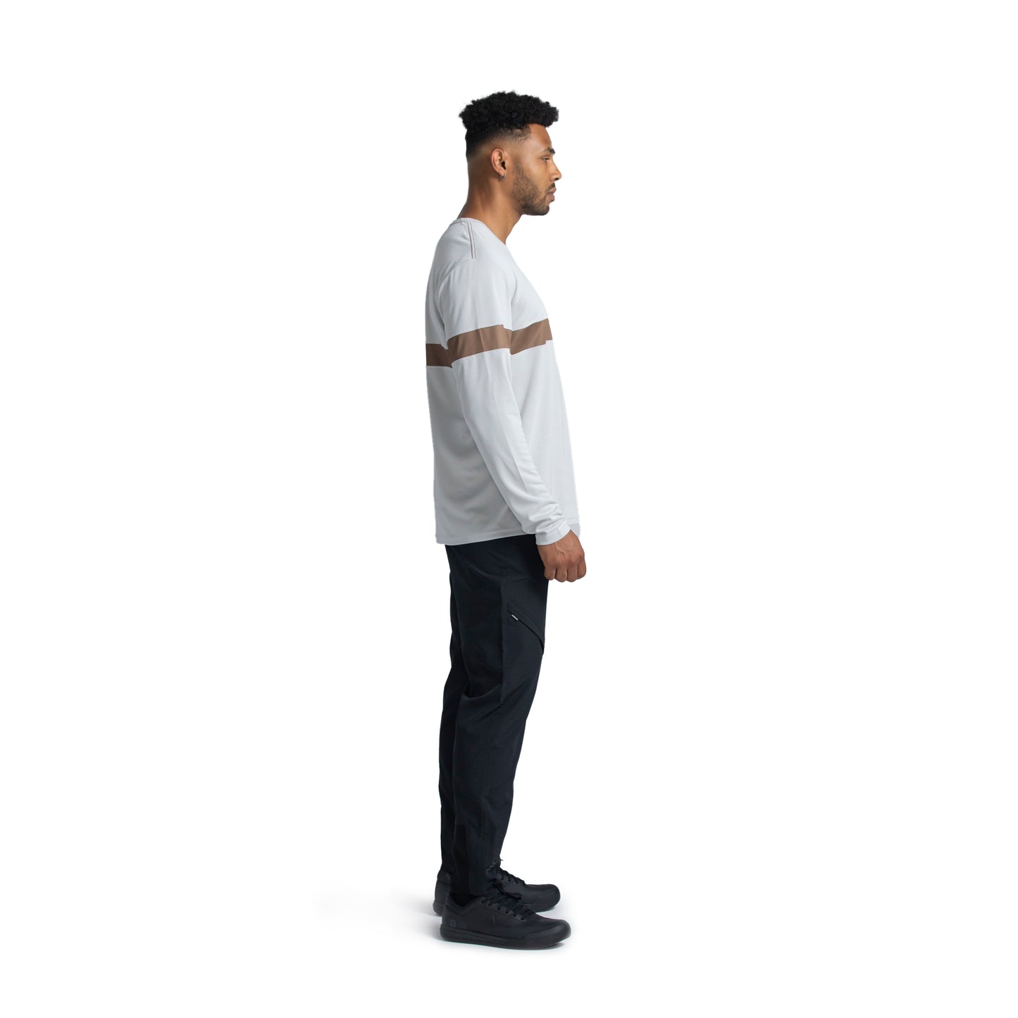 Norman MTB Men's Bamboo Long Sleeve Gravity Jersey - S - White