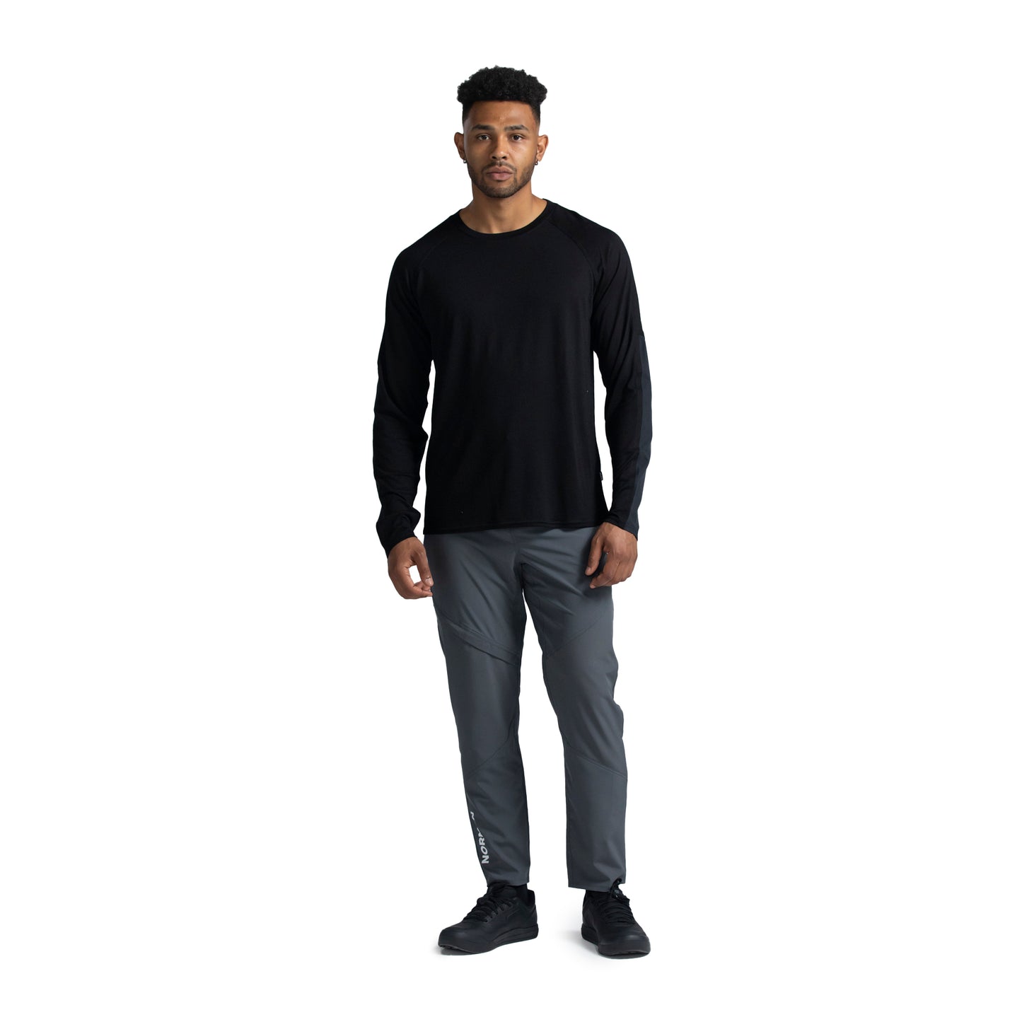 Norman MTB Men's Merino Long Sleeve Gravity Jersey - S - Black