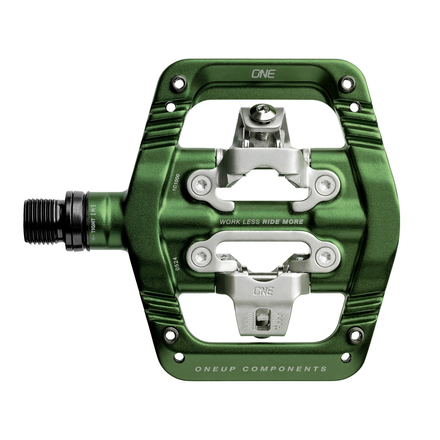OneUp Components Clip Pedals - Standard - Dark Green