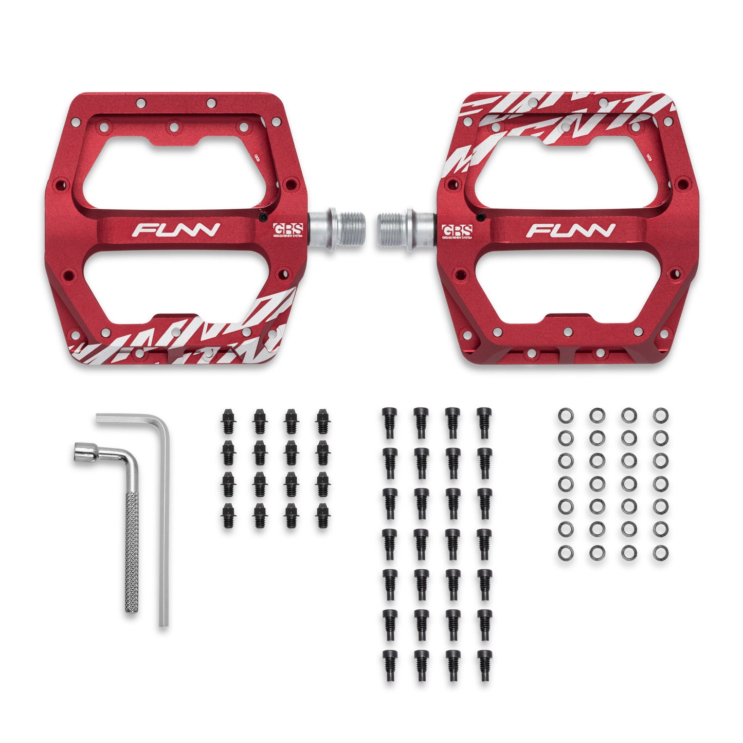FUNN Funndamental V2 Aluminum Pedals - Standard - Red