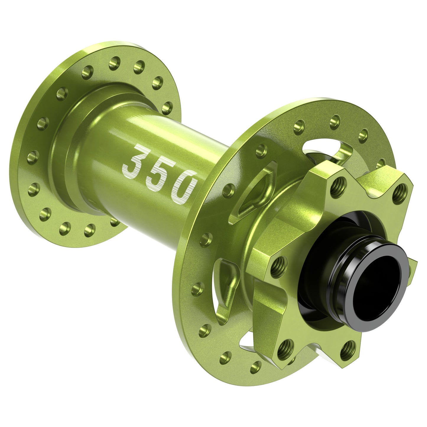 DT Swiss 350 Degree Hub Set - Front & Rear - F (15x110mm) & R (12x148mm) - 6 Bolt - 32 Hole - J-Bend - Green