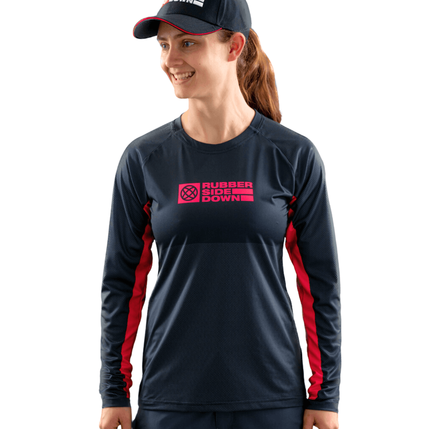 Rubber Side Down Women's Long Sleeve Jersey - Women's S - Pink Panther