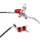 Hope Tech 4 V4 Disc Brake - Front - Right Lever - 1000mm - Silver - Red