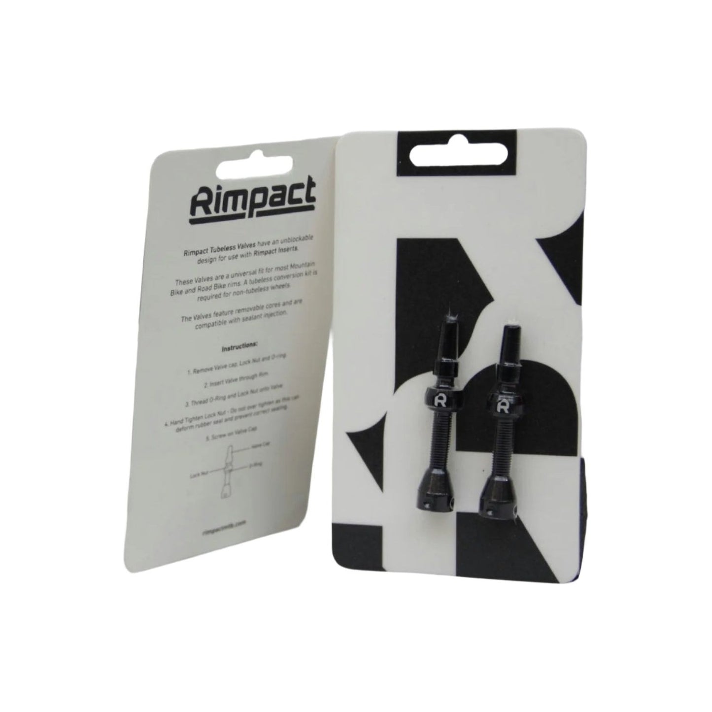 Rimpact Insert Valve Kit - 44mm - Black - Set