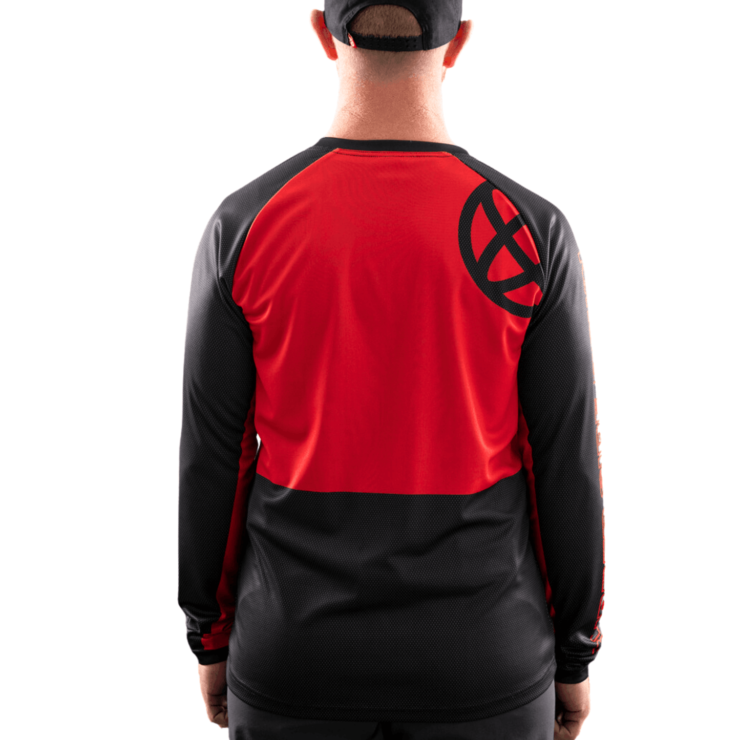 Rubber Side Down His RSD Signature Long Sleeve Jersey - XS - Signature Red - Black