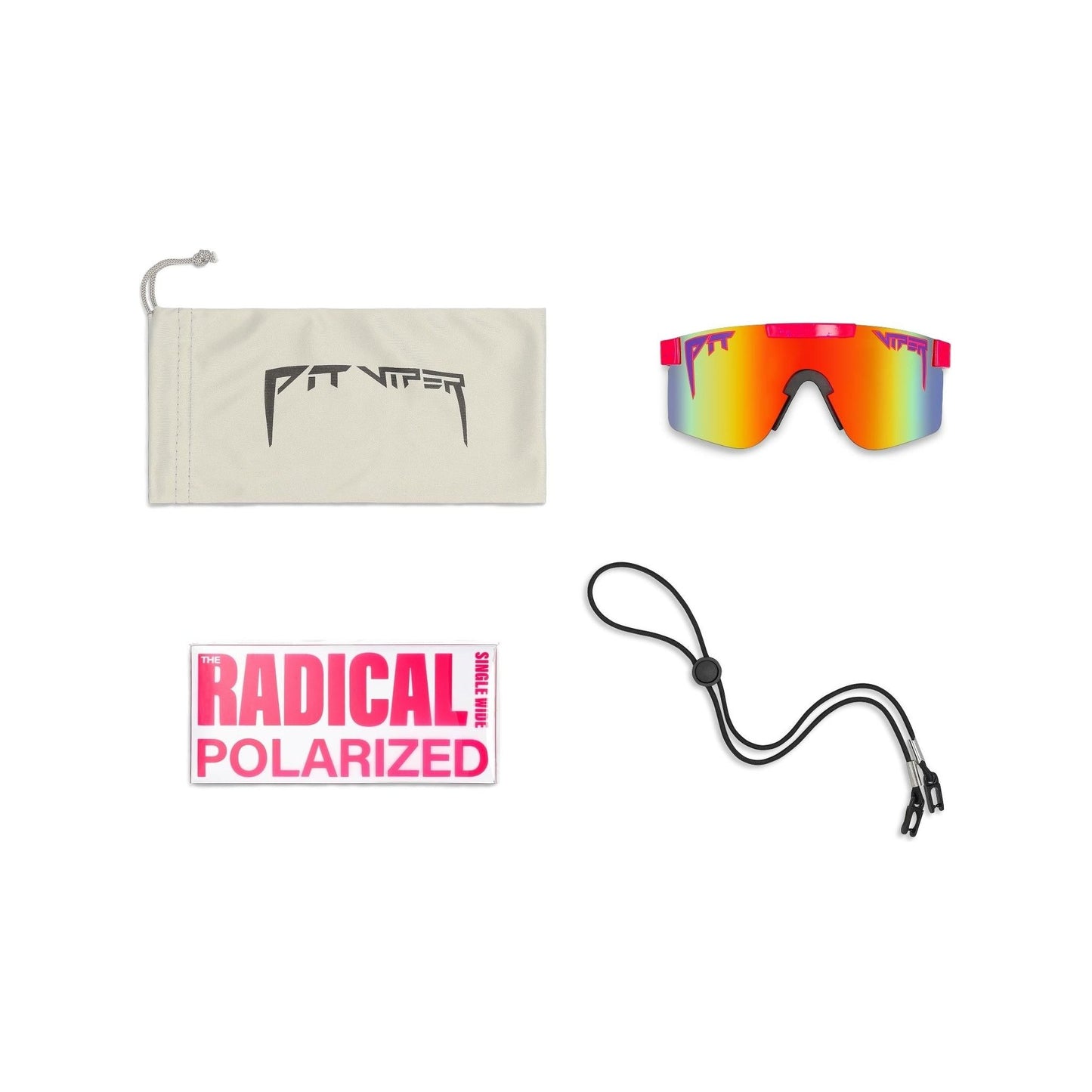 Pit Viper Original Sunglasses - The Radical - Pink - Mirror Polarized Lens