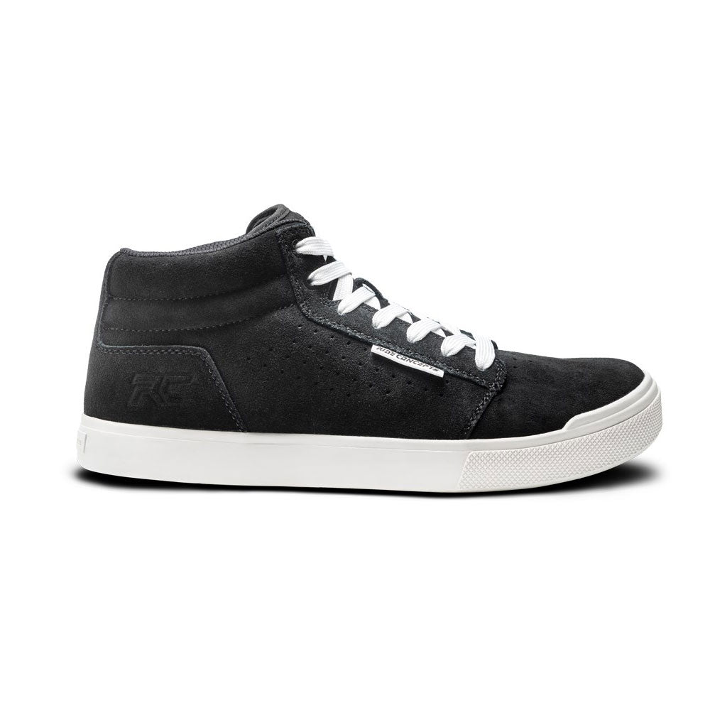 Ride Concepts Vice Mid Flat Shoes - US 10.5 - Black - White