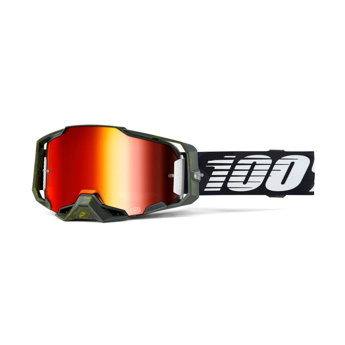 100 Percent Armega Goggles - One Size Fits Most - Soledad - Mirror Red Lens