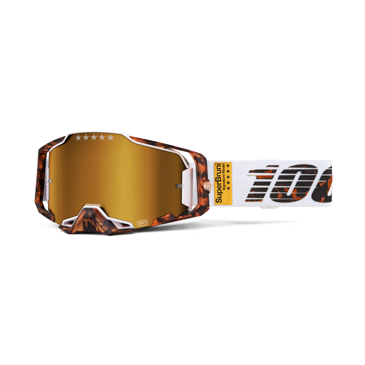 100 Percent Armega Goggles - One Size Fits Most - LE Bruni Special - Mirror True Gold Lens
