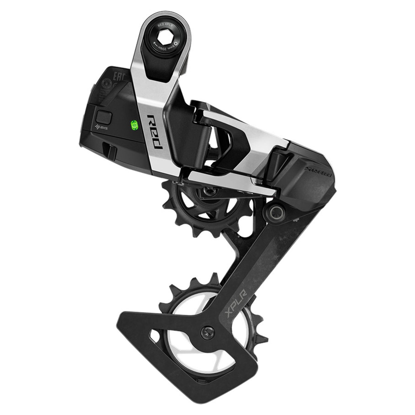 SRAM Red AXS XPLR E1 13 Speed Rear Derailleur - Rear Derailleur - 13 Speed - Black - Silver