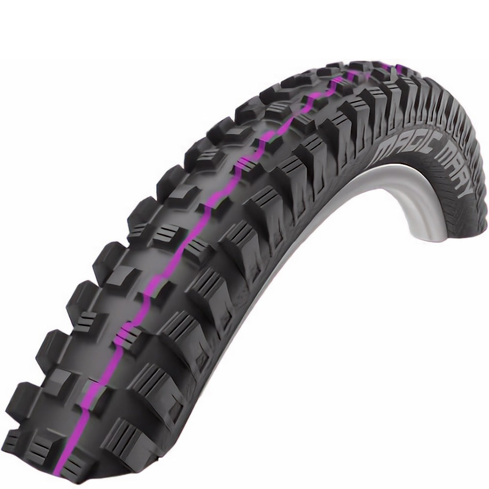 Schwalbe Magic Mary Tyre - 27.5 Inch - 2.6 Inch - Yes - Addix Ultra Soft - Super Downhill - Soft - Heavy Duty Protection - Wirebead - Black - Purple