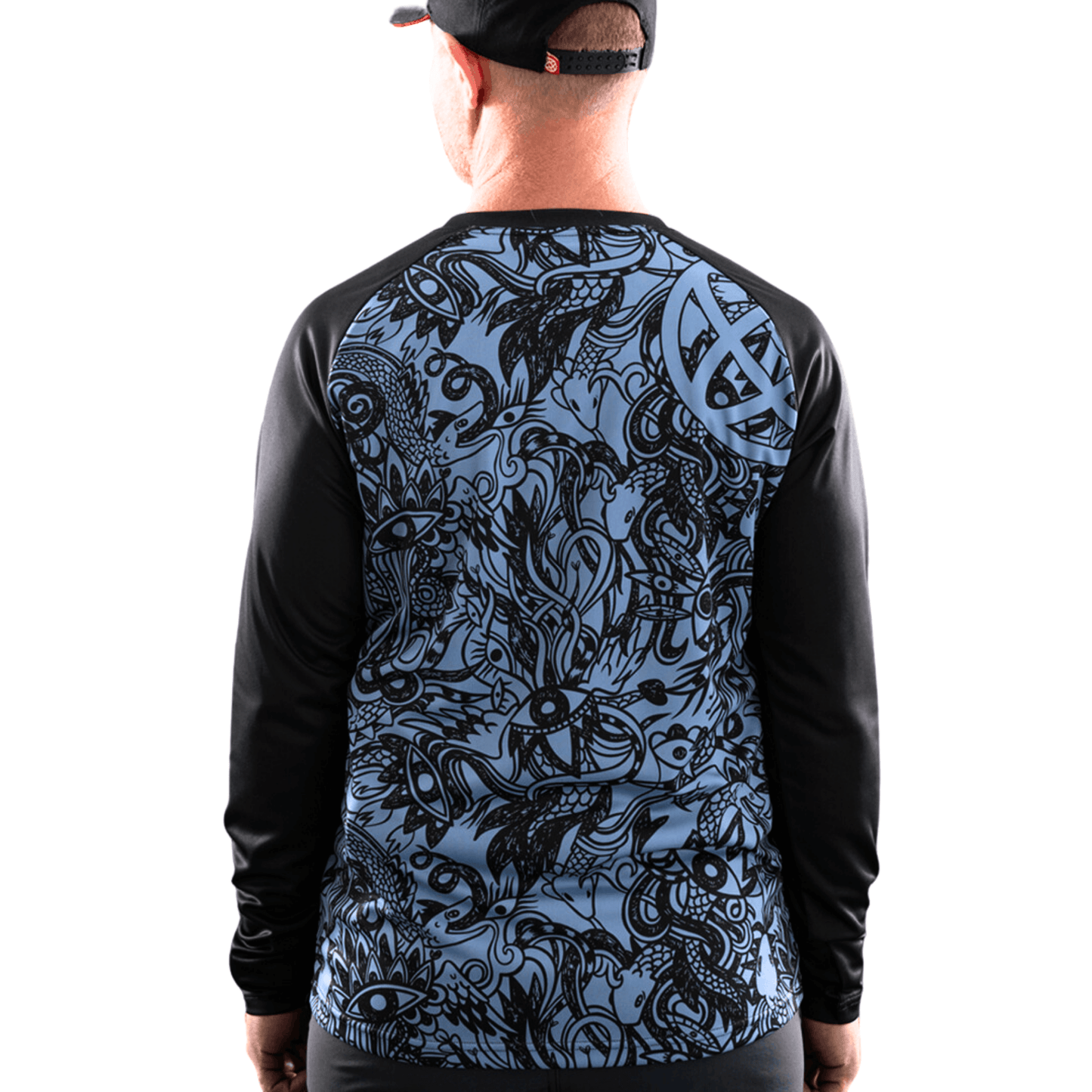 Rubber Side Down His Sidewinder Long Sleeve Jersey - 2XL - Storm Blue