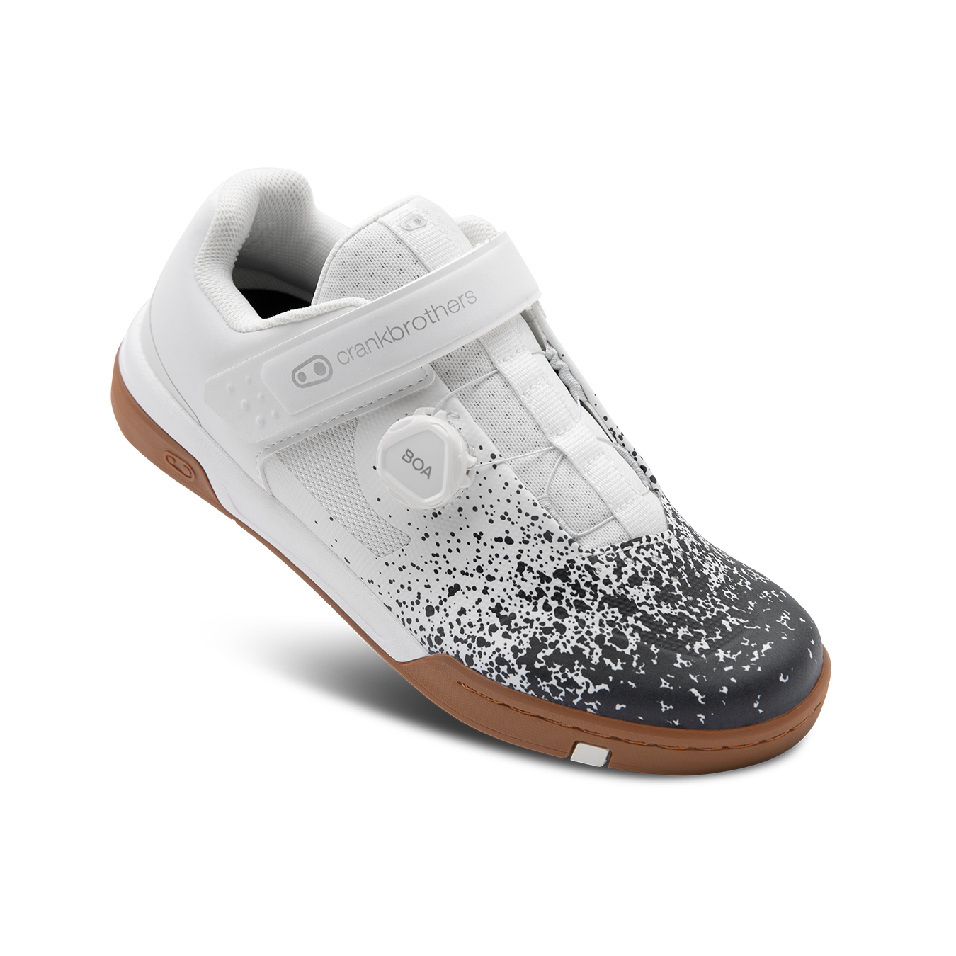 Crank Brothers Stamp BOA Flat Shoes - US 10 - Limited Edition: Black - White Splatter