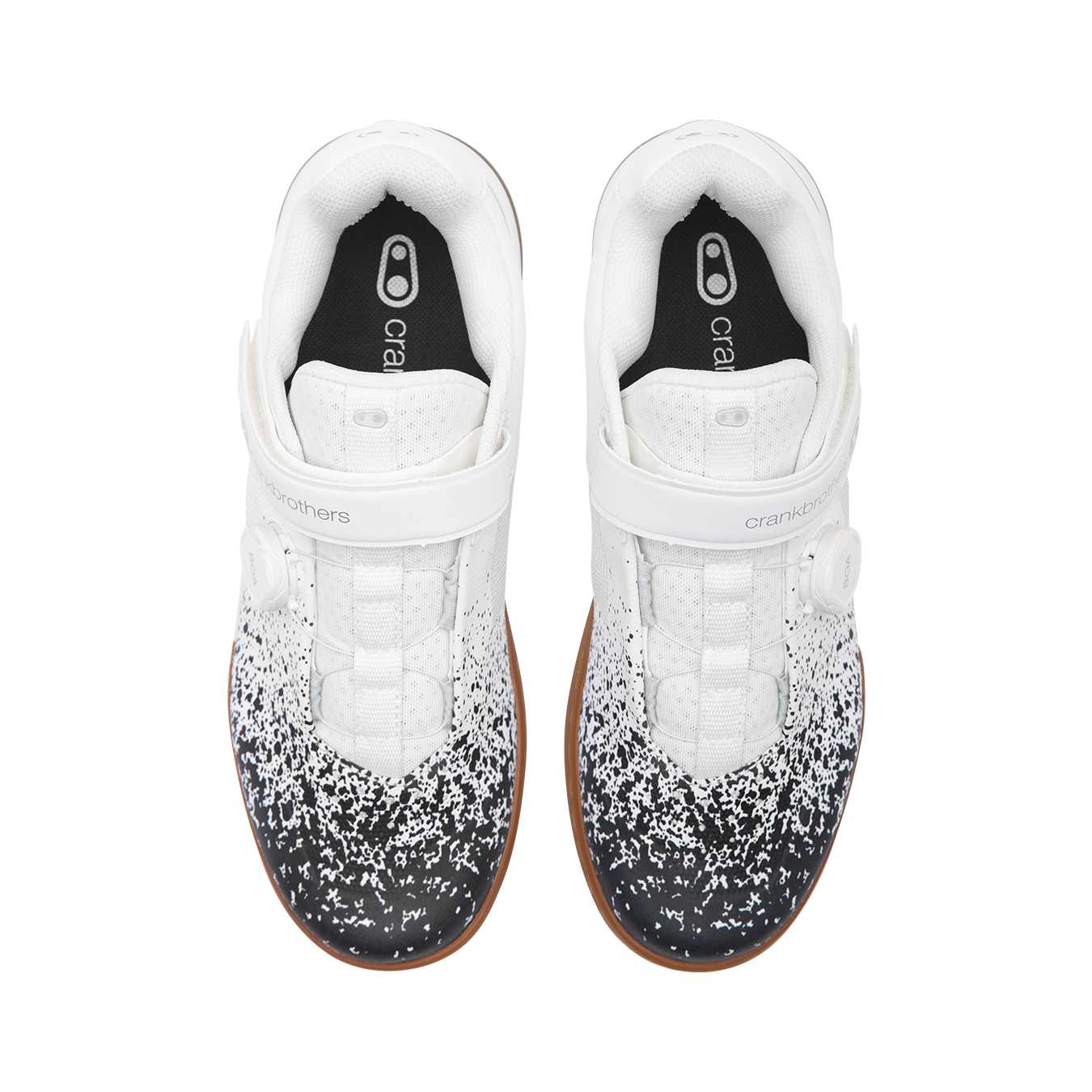 Crank Brothers Stamp BOA Flat Shoes - US 10 - Limited Edition: Black - White Splatter