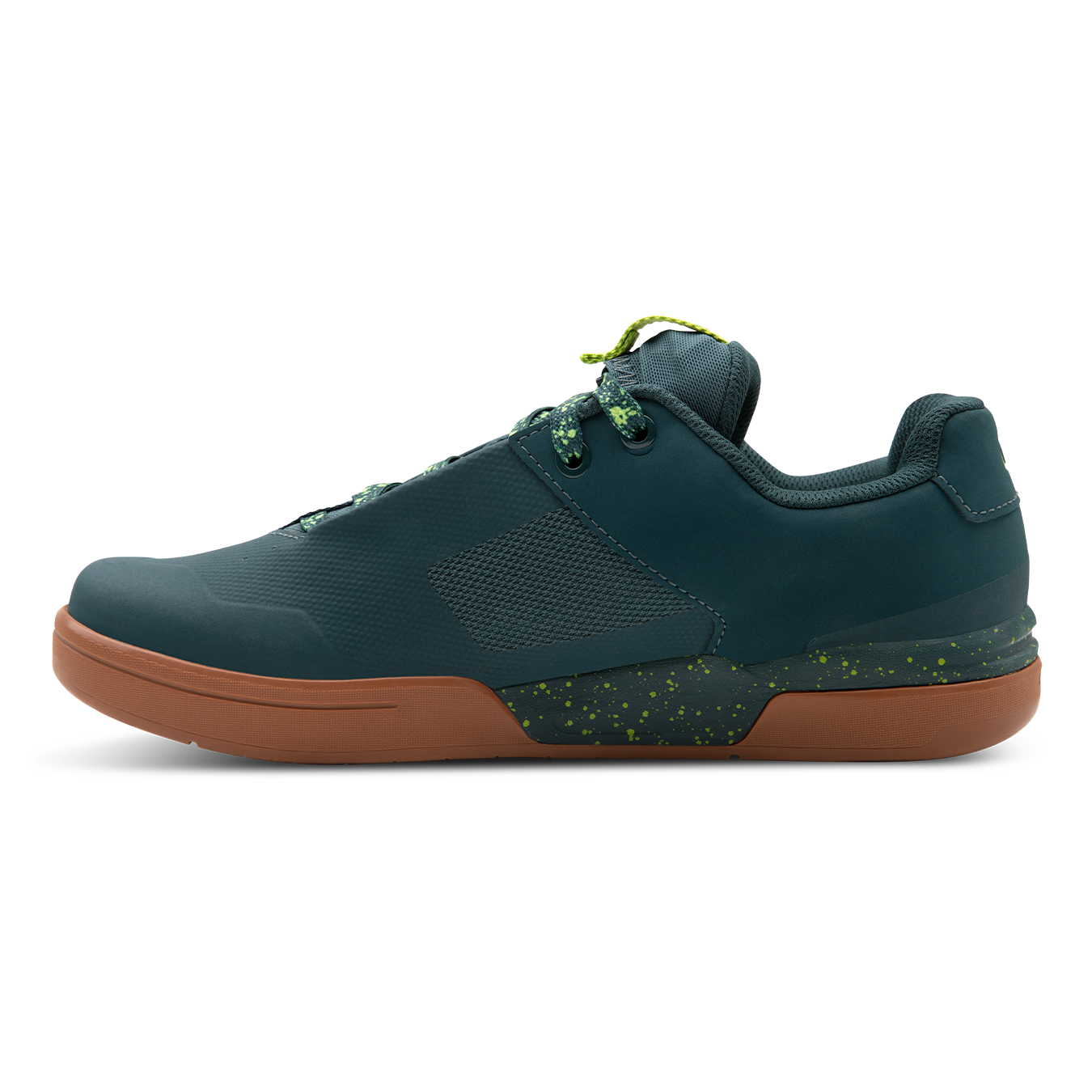 Crank Brothers Stamp Lace Flat Shoes - US 12.5 - Petrol - Lime Splatter