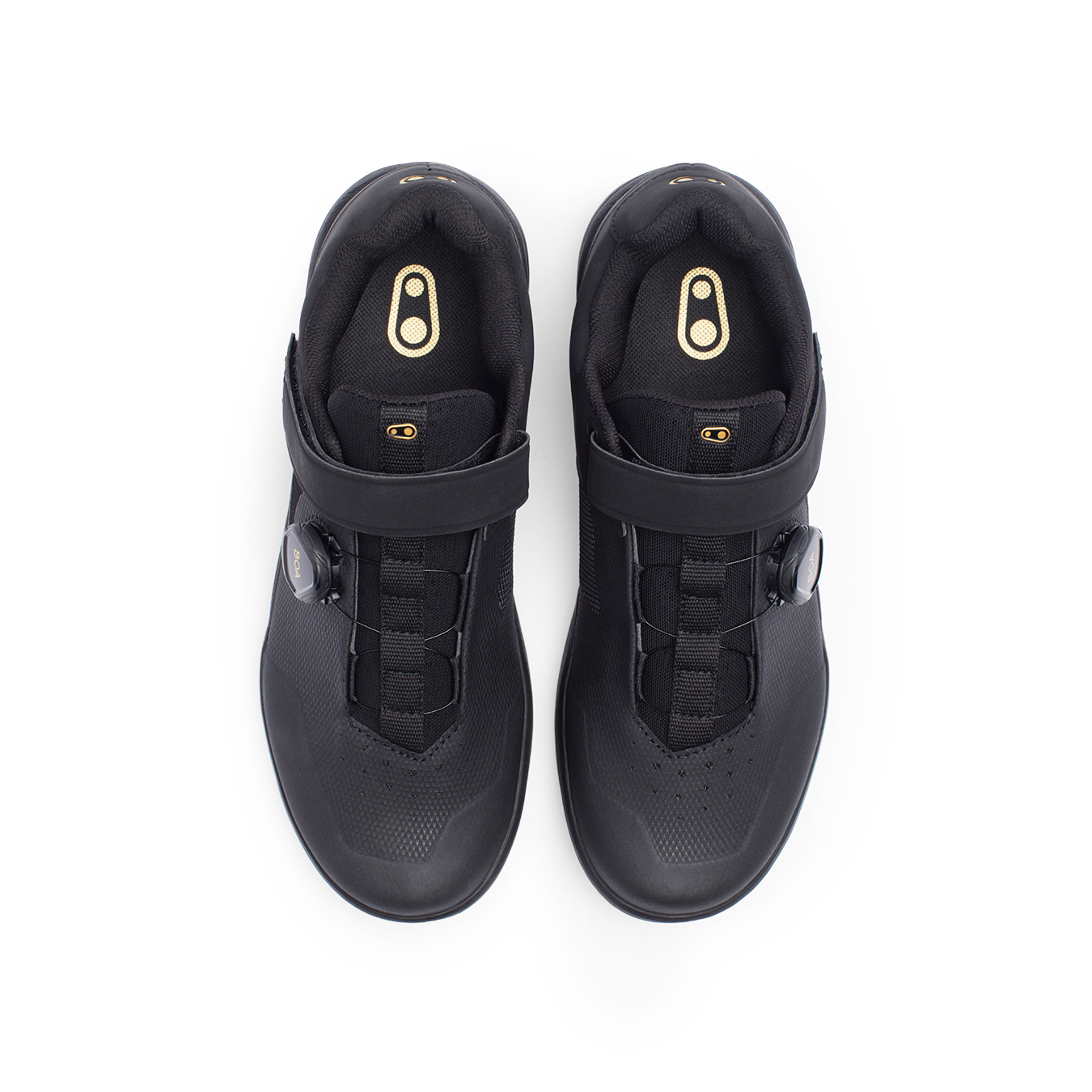Crank Brothers Stamp BOA Flat Shoes - US 12.5 - Black - Gold