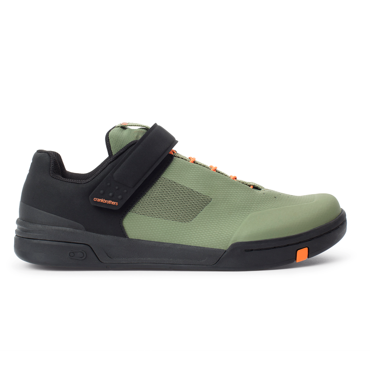 Crank Brothers Stamp Speedlace Flat Shoes - US 12.5 - Green - Orange - Black