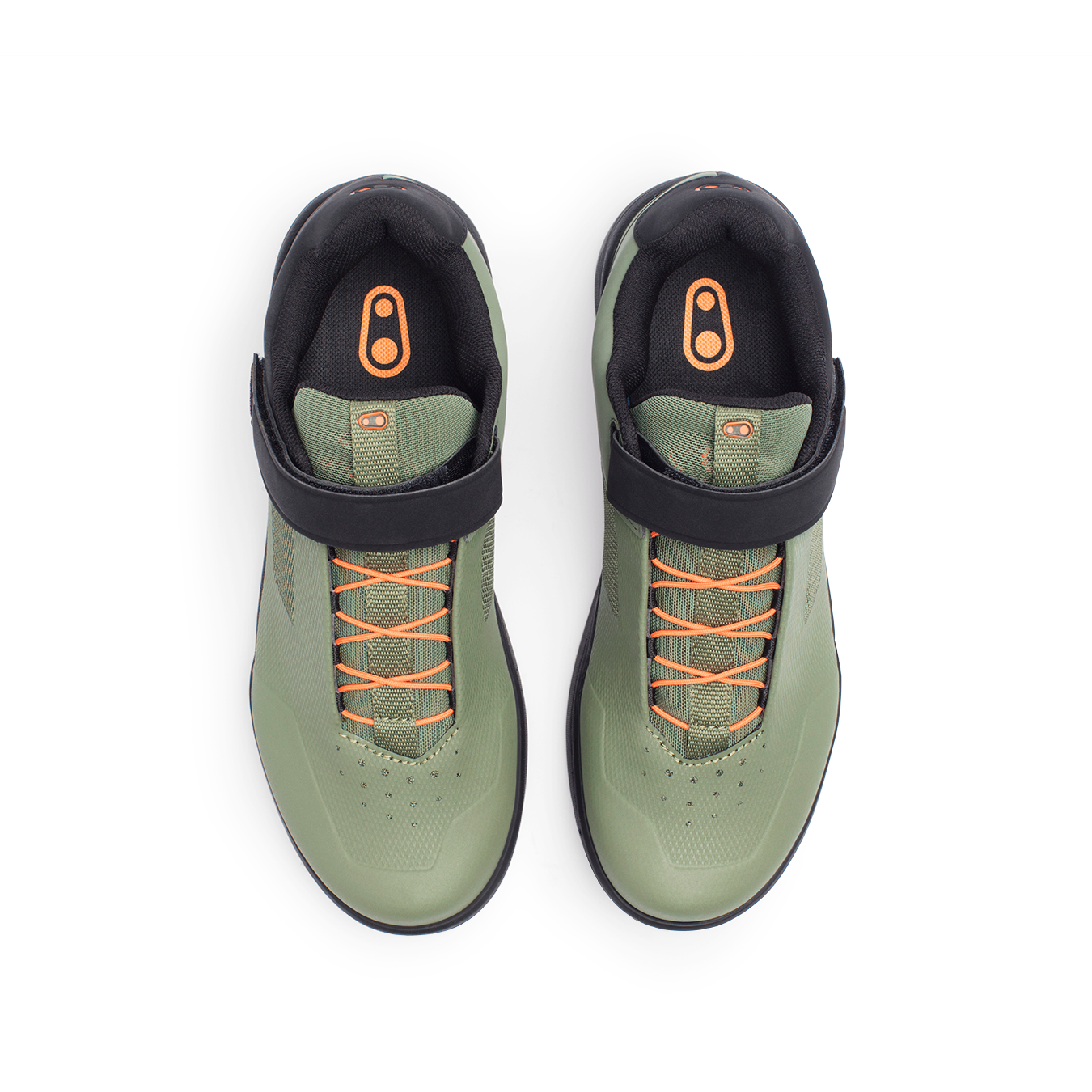 Crank Brothers Stamp Speedlace Flat Shoes - US 12.5 - Green - Orange - Black