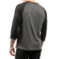 Fasthouse Swift Raglan Tech Tee - L - Black - Heather Grey