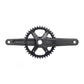 Microshift Sword Gravel Crankset - 68-73mm and BB86-92 - 24mm - Four Bolt - 110-80 BCD Asymmetrical Shimano - 40T - 175mm - Black