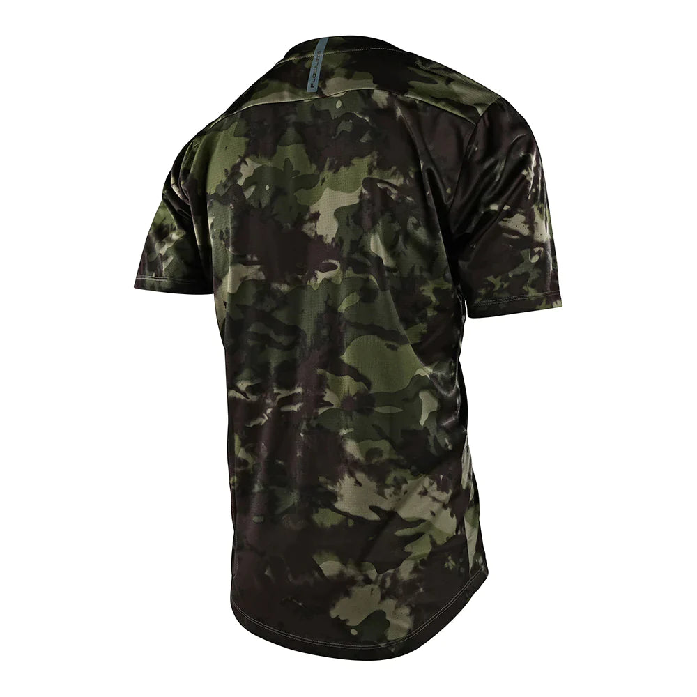 TLD Flowline Short Sleeve Jersey - S - Covert Army Green