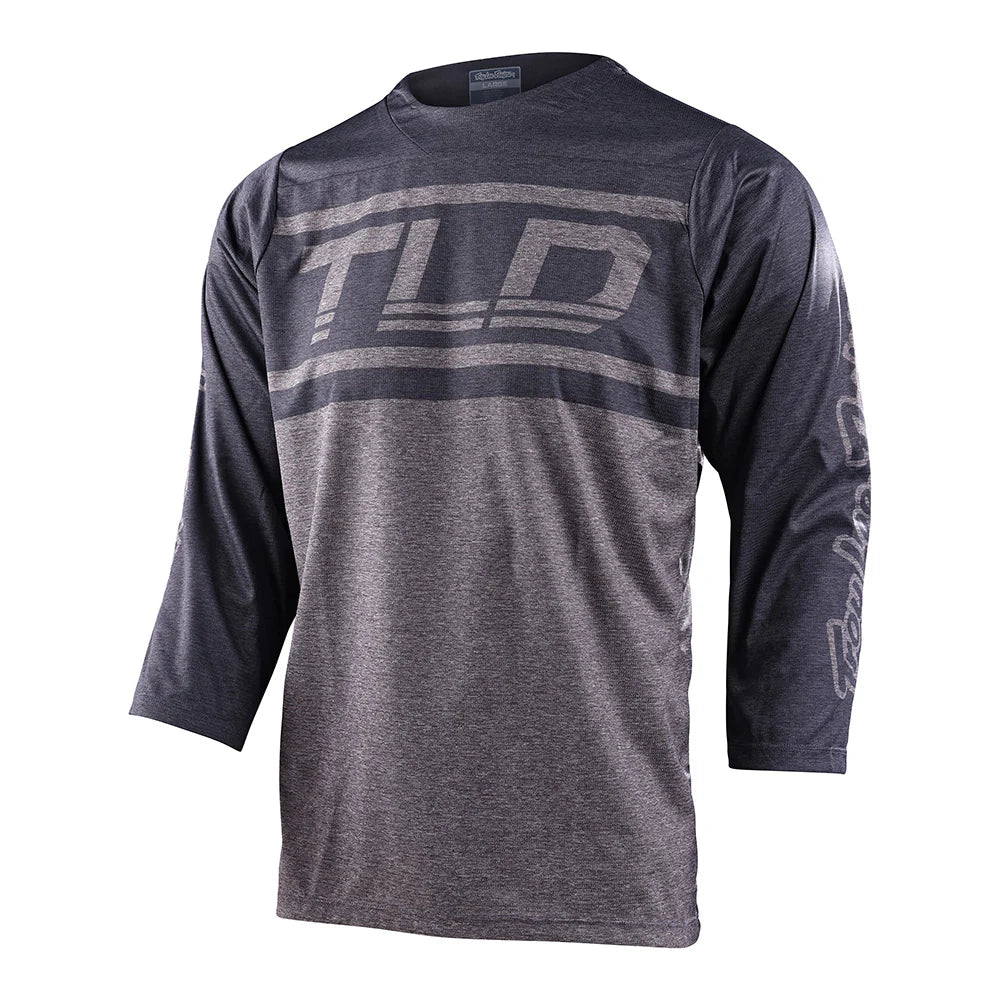 TLD Ruckus 3-4 Sleeve Jersey - L - Bars Grey - Grey Heather
