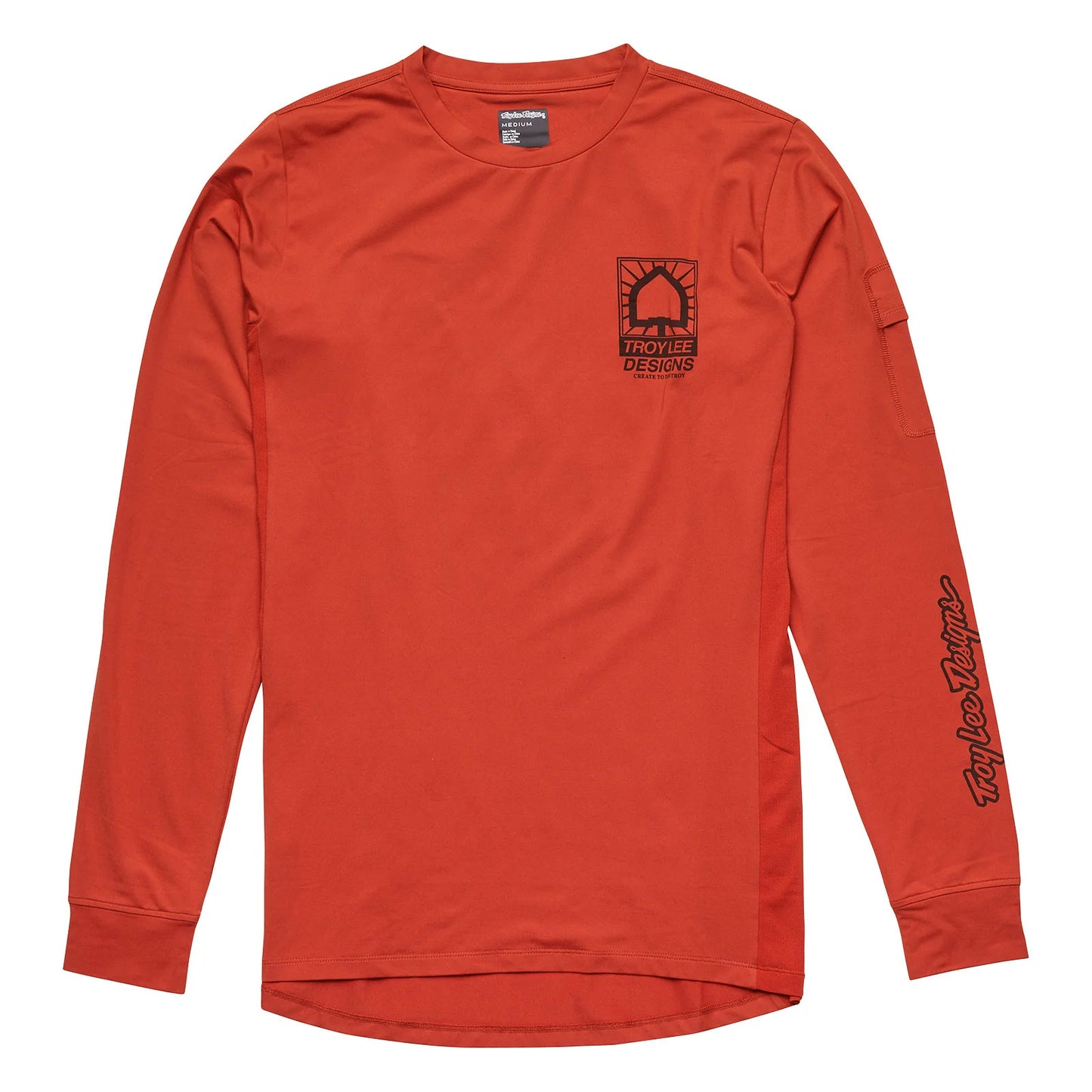 TLD Ruckus Long Sleeve Ride Tee - M - Create To Destroy Brick