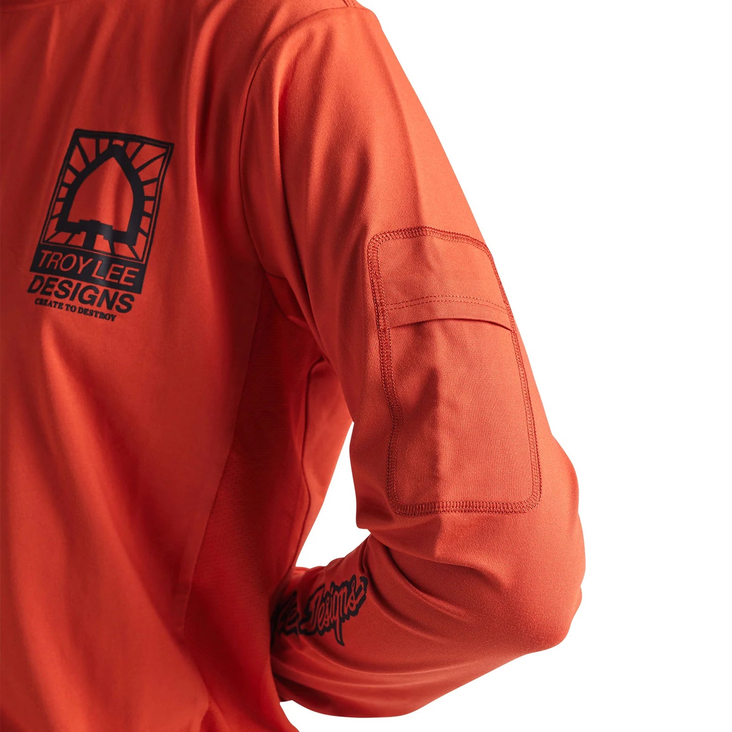 TLD Ruckus Long Sleeve Ride Tee - M - Create To Destroy Brick