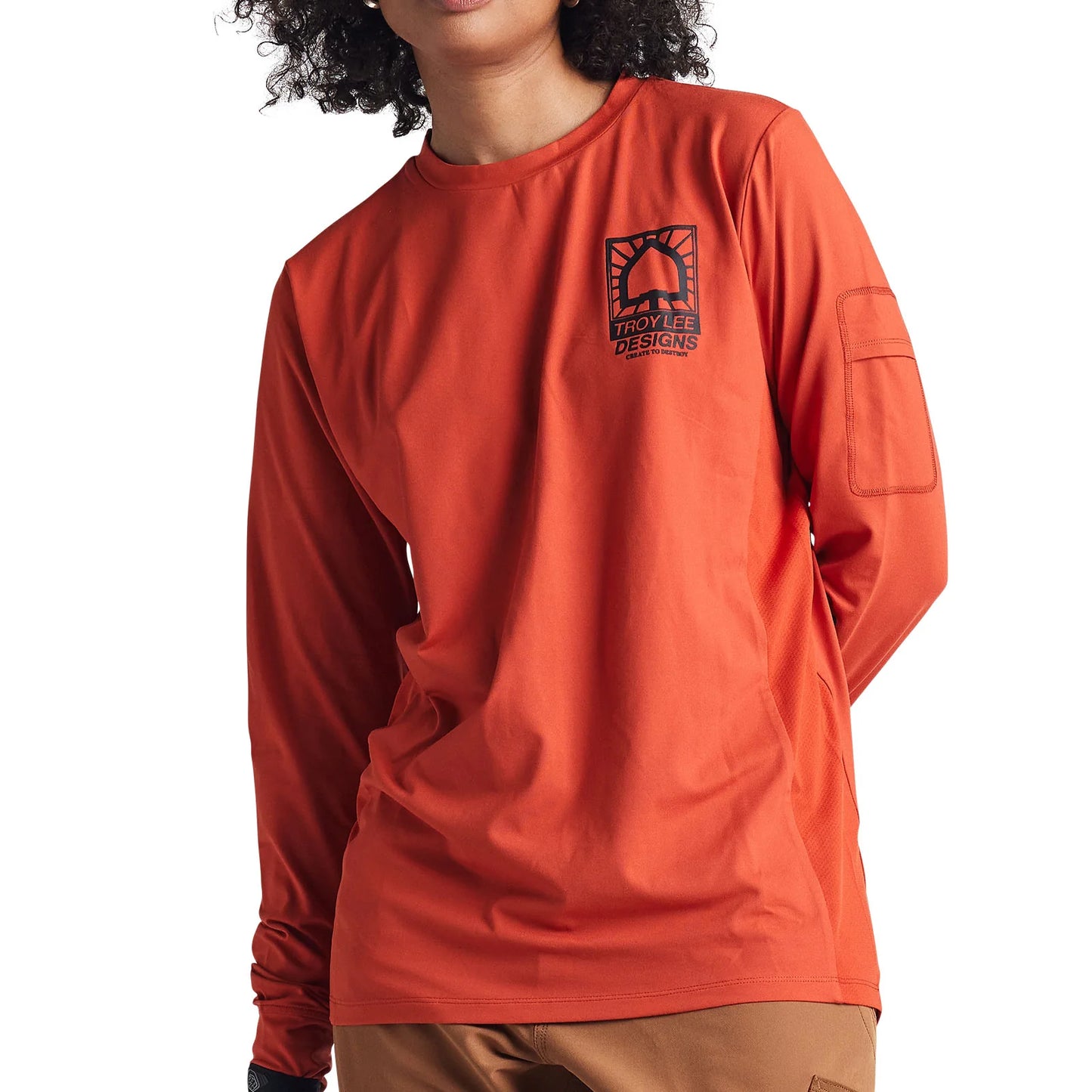 TLD Ruckus Long Sleeve Ride Tee - M - Create To Destroy Brick
