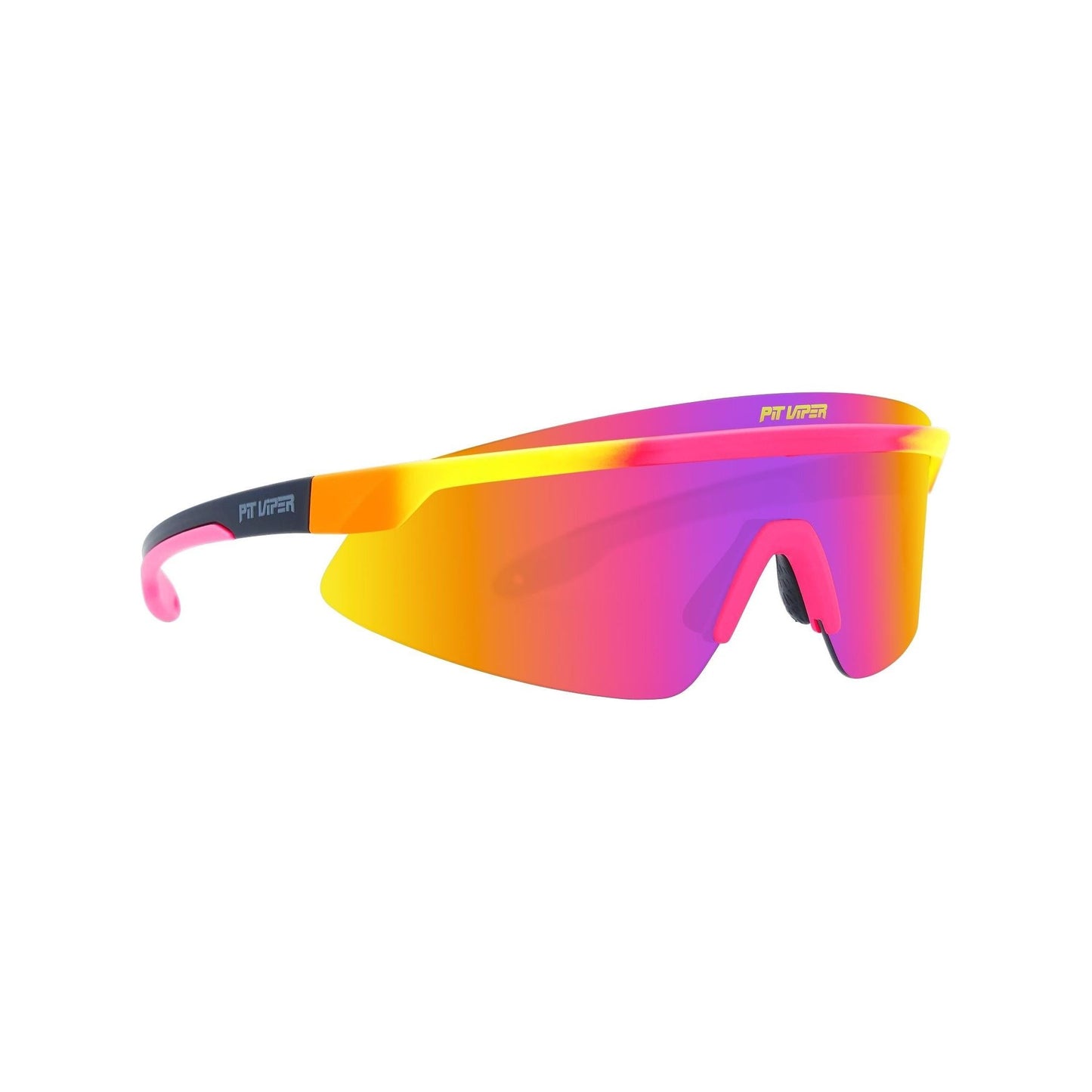 Pit Viper Skysurfer Sunglasses - The Italo - Pink and Yellow - Polarized Lens