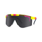 Pit Viper Original Wide Sunglasses - The Italo - Pink and Yellow - Polarized Lens