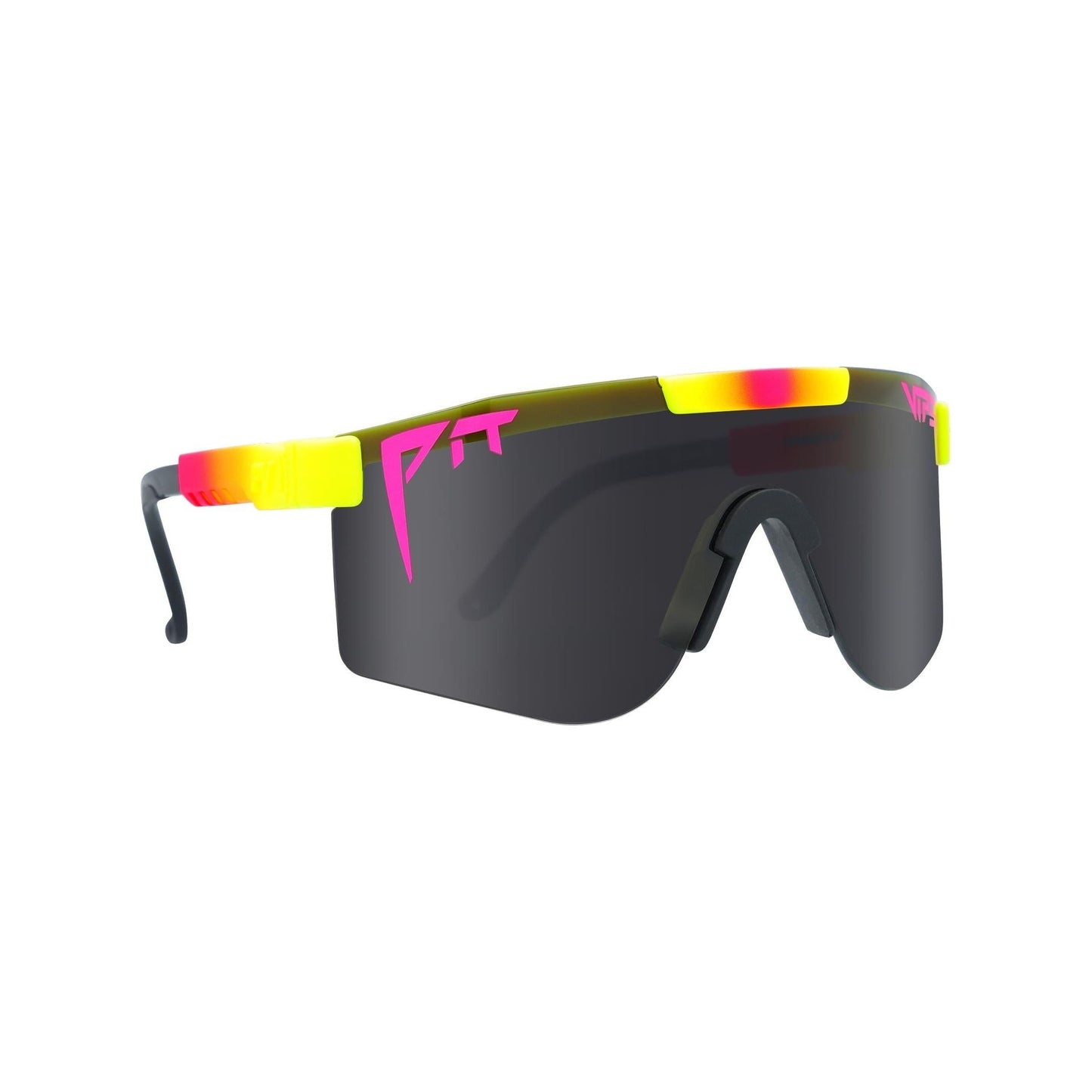 Pit Viper Original Wide Sunglasses - The Italo - Pink and Yellow - Polarized Lens
