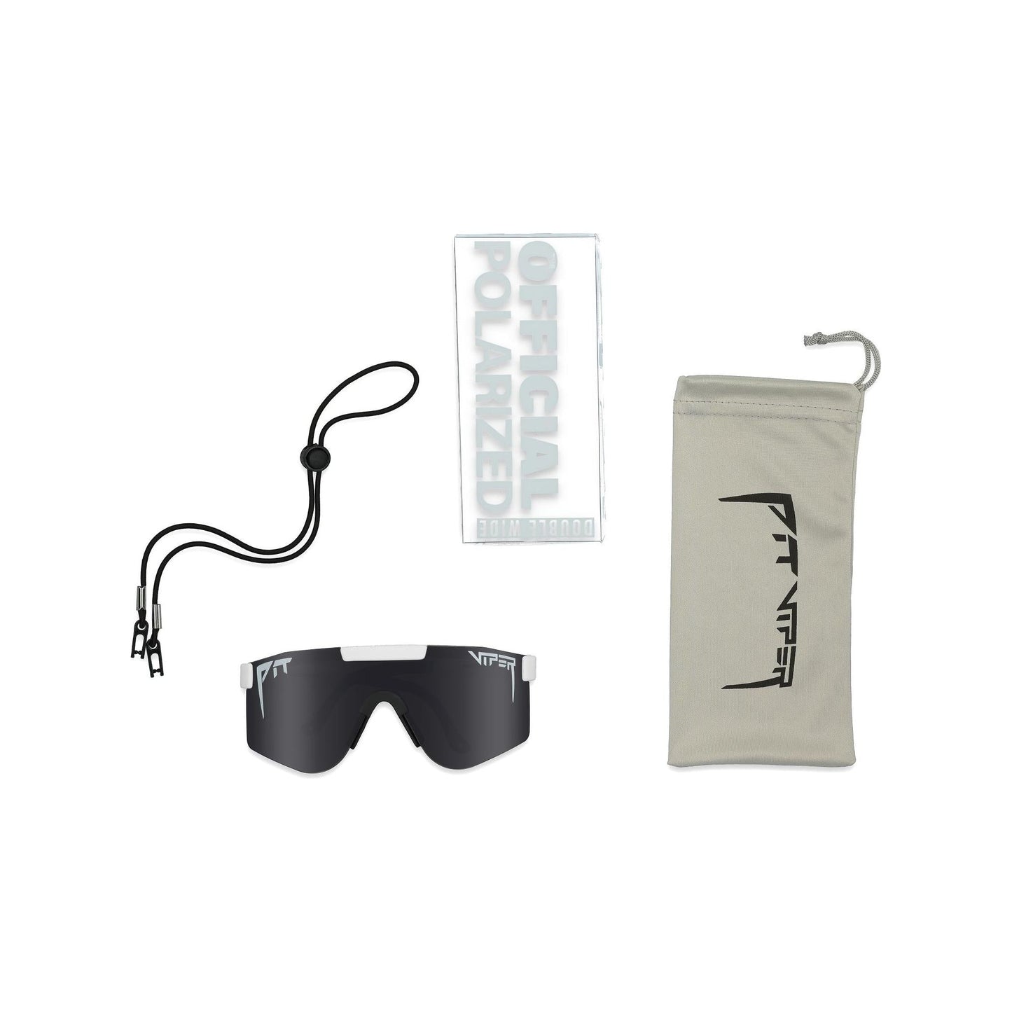 Pit Viper Original Wide Sunglasses - The Miami Nights - White - Polarized Lens