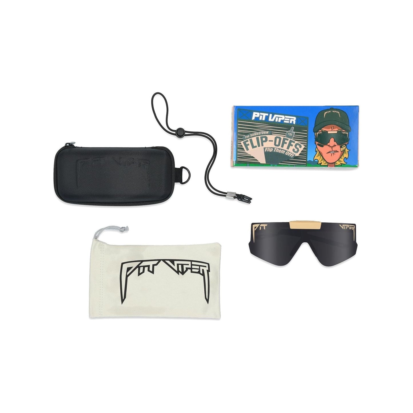 Pit Viper Flip-Offs Sunglasses - The Sandstorm - Beige - Non-Polarized Lens