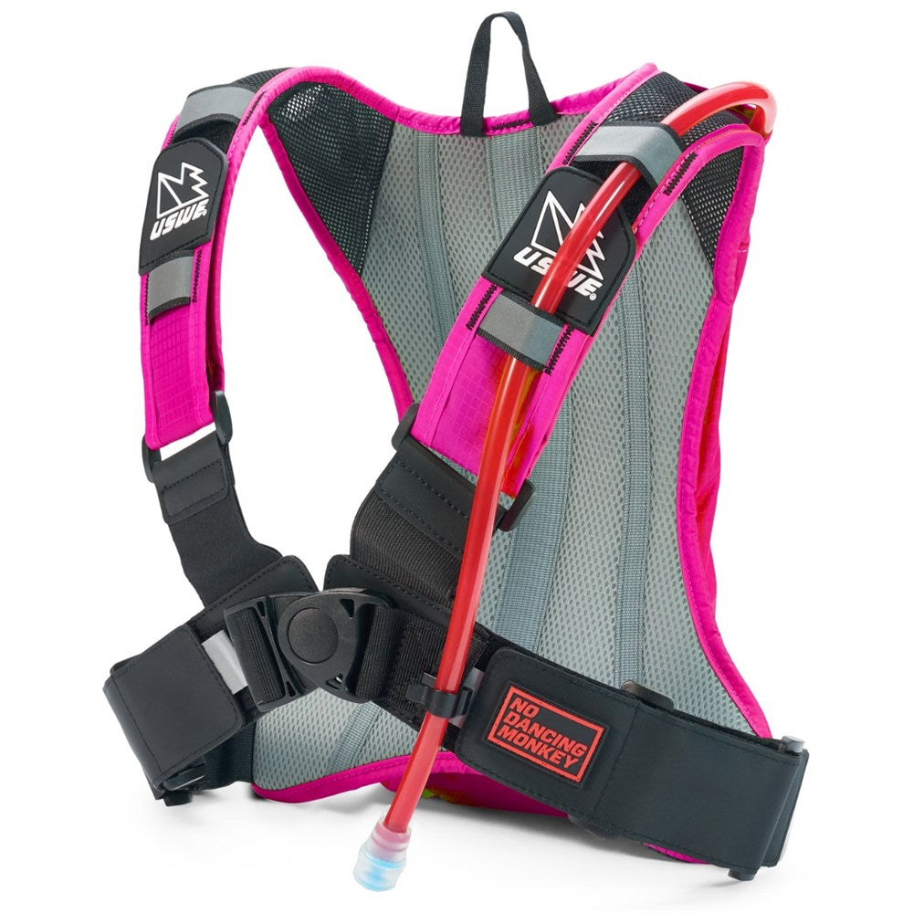 USWE Outlander 2L Hydration Pack - 2L Pack - 1.5L Bladder - Race Pink