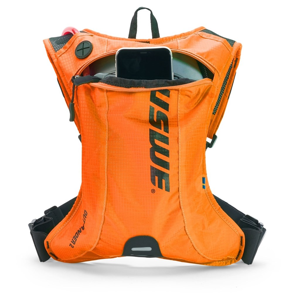 USWE Outlander 2L Hydration Pack - 2L Pack - 1.5L Bladder - Factory Orange