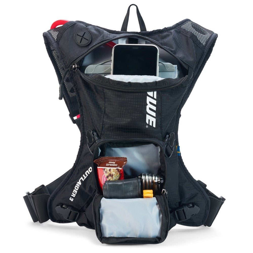 USWE Outlander 3L Hydration Pack - 3L Pack - 1.5L Bladder - Carbon Black