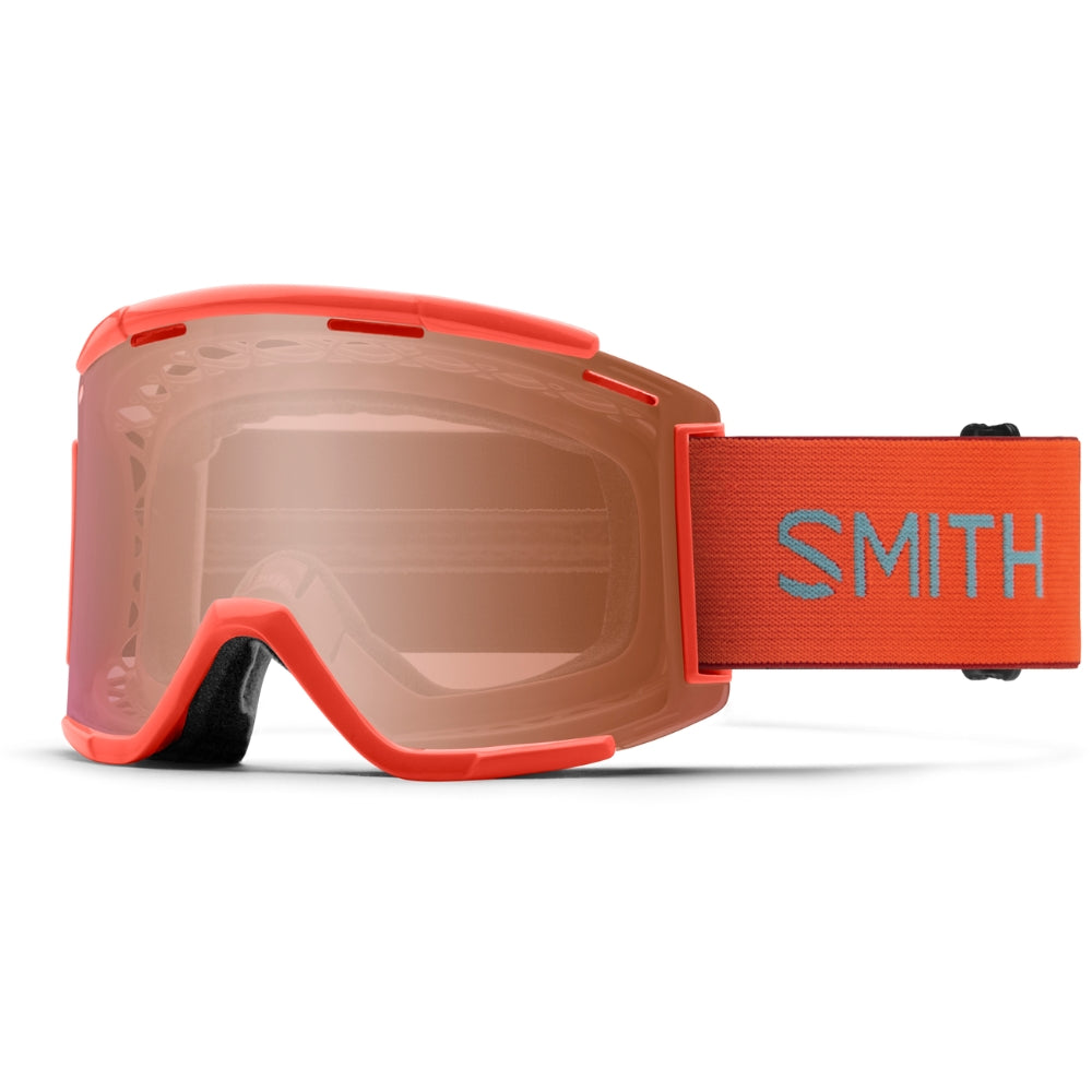 Smith Squad XL MTB Goggles - One Size Fits Most -  Poppy/Terra - ChromaPop Contrast Rose Flash Lens