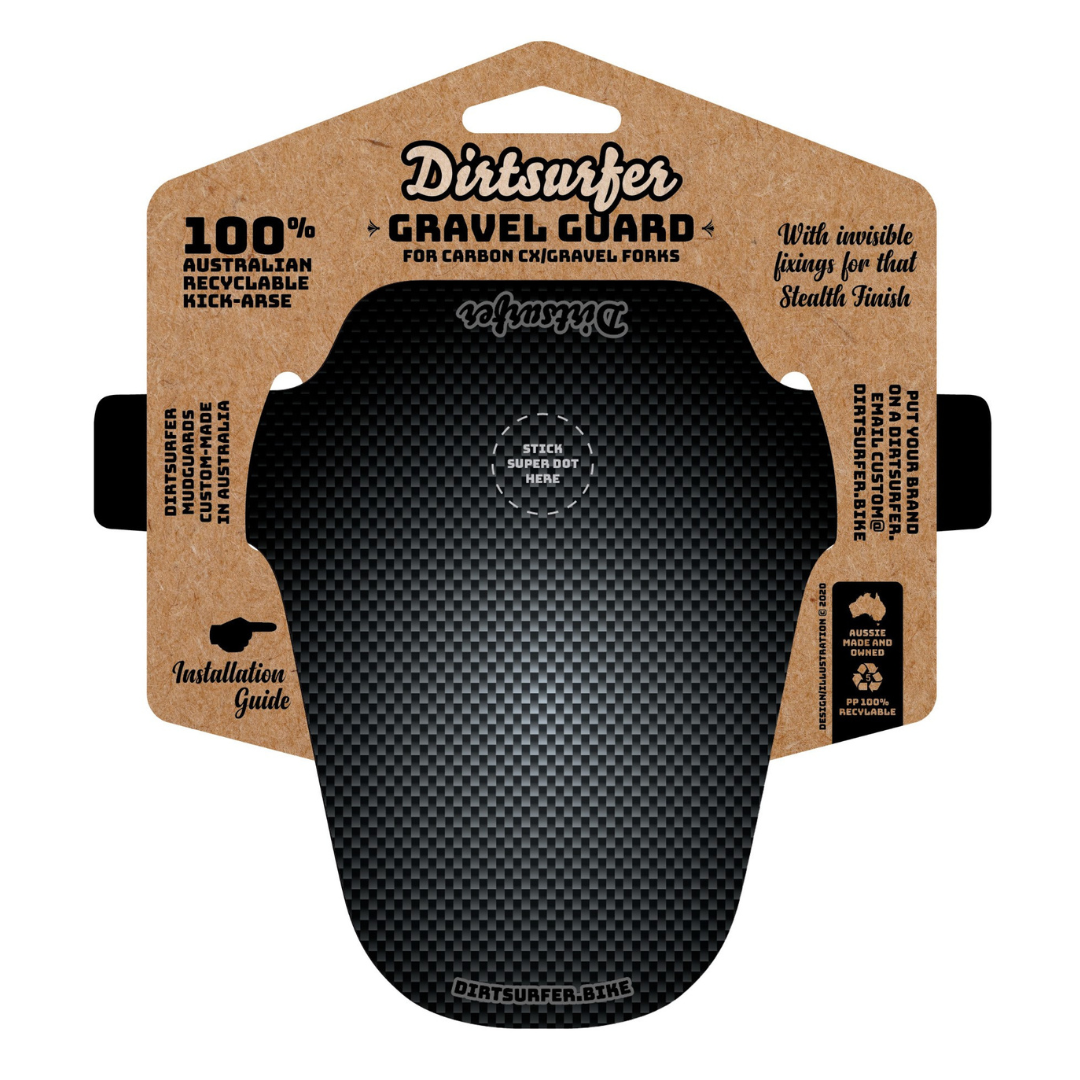 Dirtsurfer Gravel Mud Guard Fender - Carbon | MTB Direct