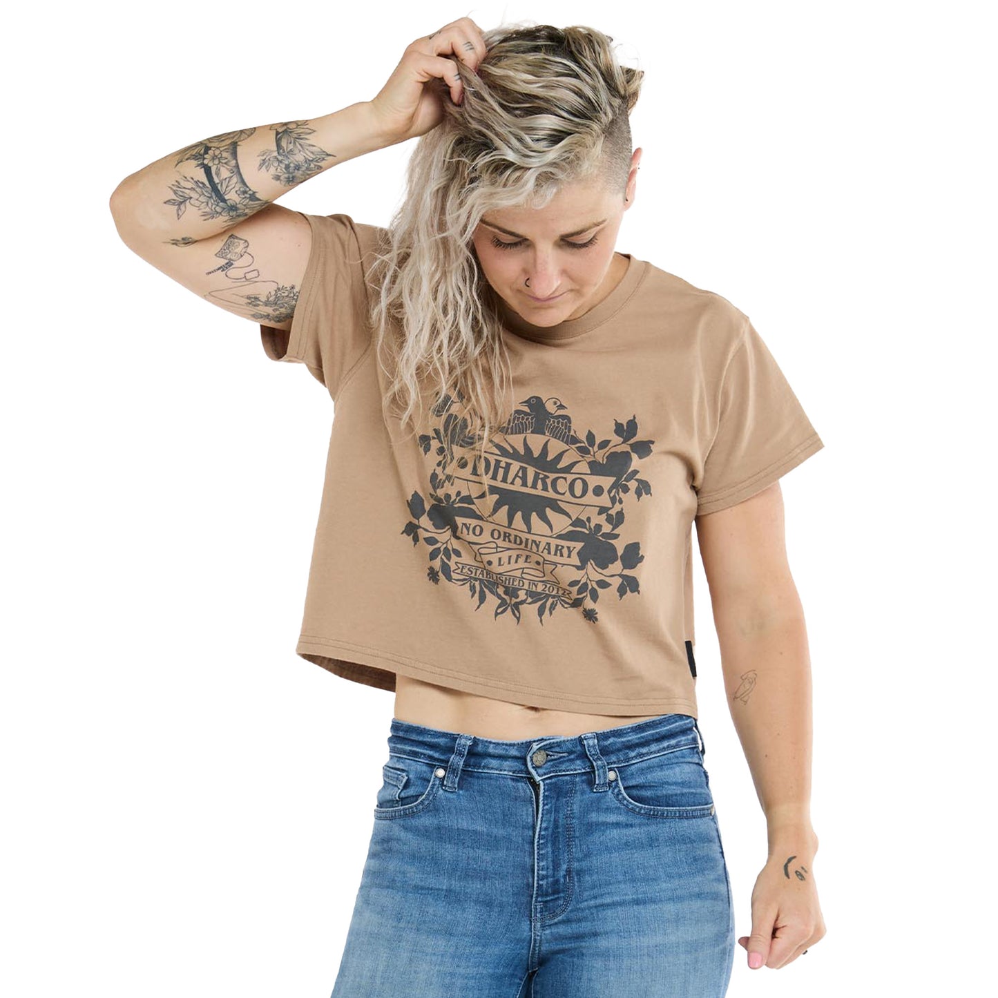 DHaRCO Women's Cotton Crop - Women's S - Dust