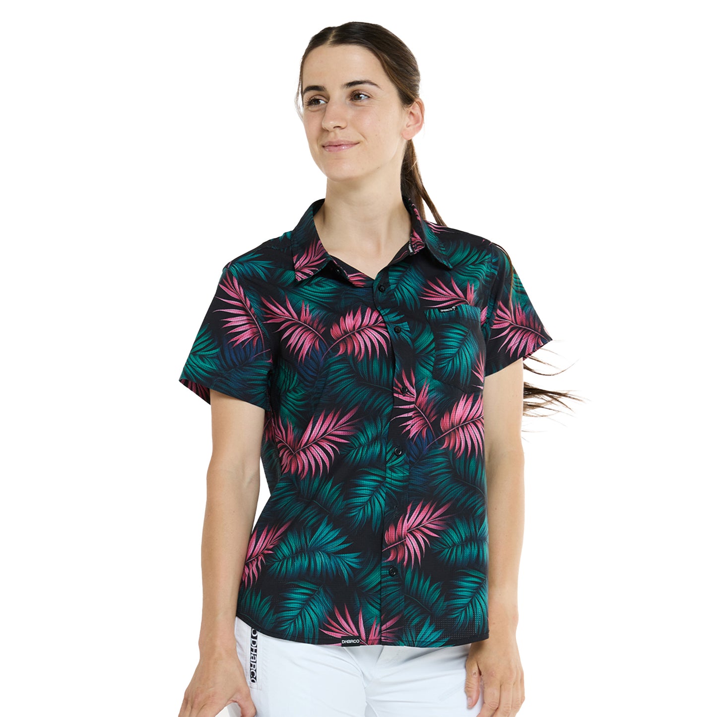 DHaRCO Women's Tech Party Shirt - Women's L - Dark Fern