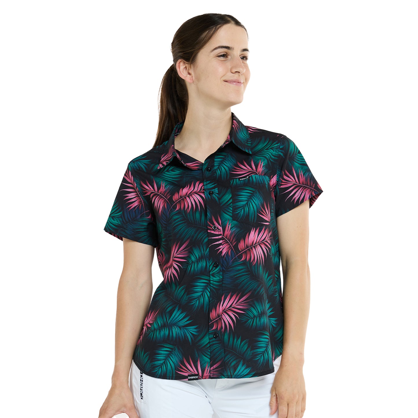 DHaRCO Women's Tech Party Shirt - Women's L - Dark Fern