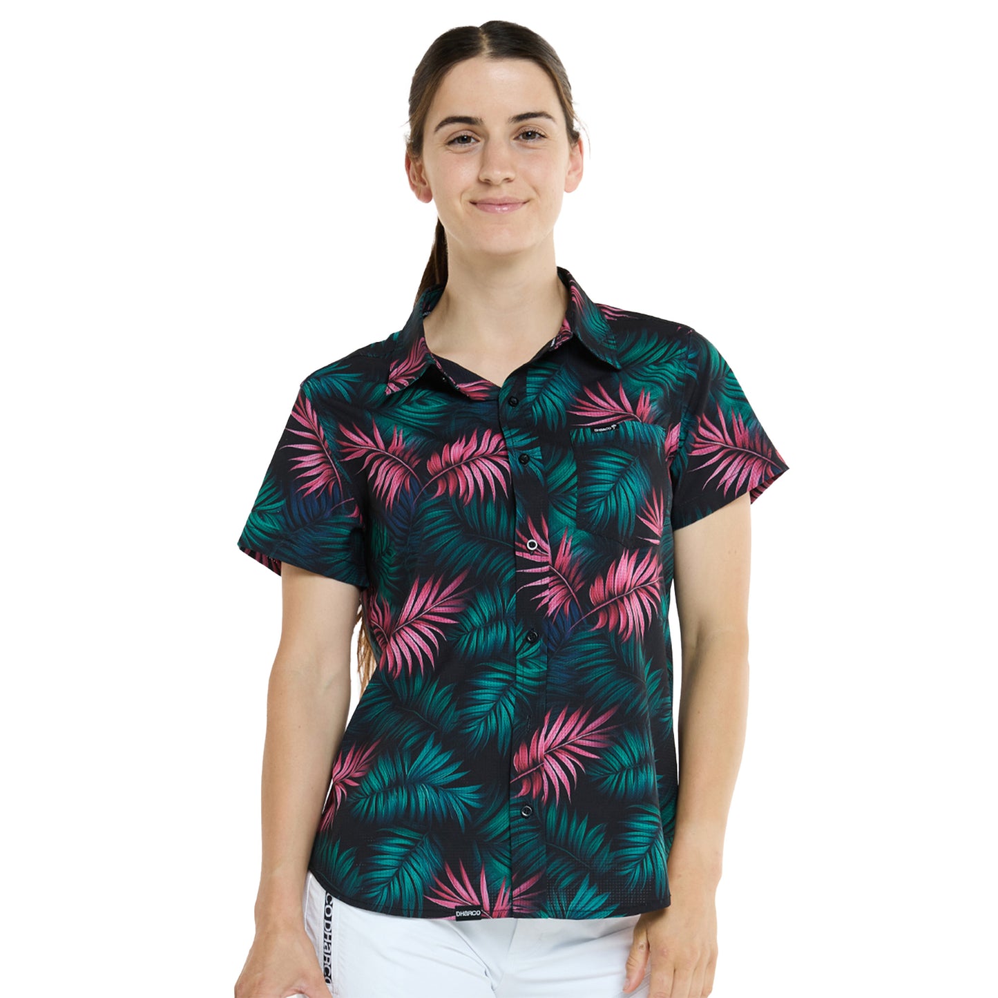 DHaRCO Women's Tech Party Shirt - Women's L - Dark Fern