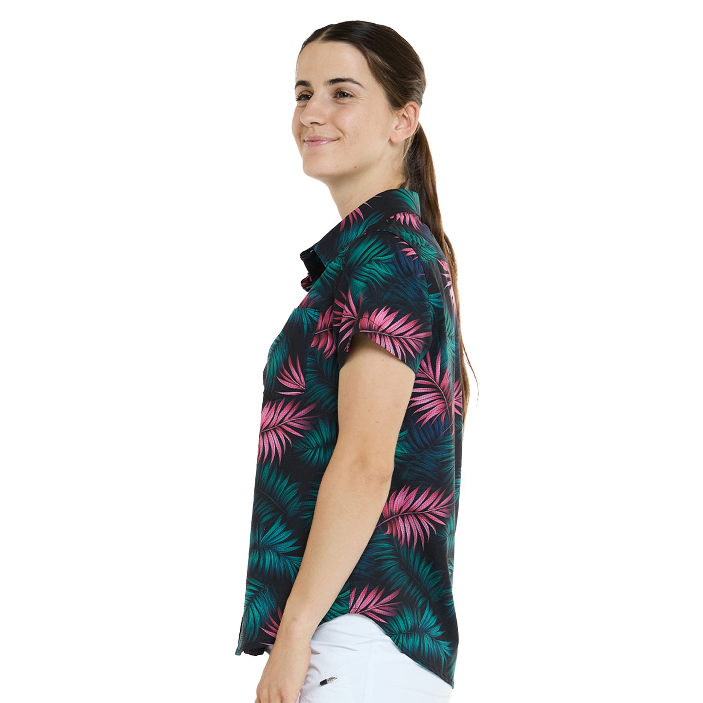 DHaRCO Women's Tech Party Shirt - Women's L - Dark Fern