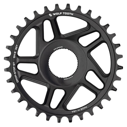 Wolf Tooth Direct Mount Drop-Stop eBike Chainring - Direct Mount - Shimano - 55mm Chainline - Round - 34T - 9-12 Speed