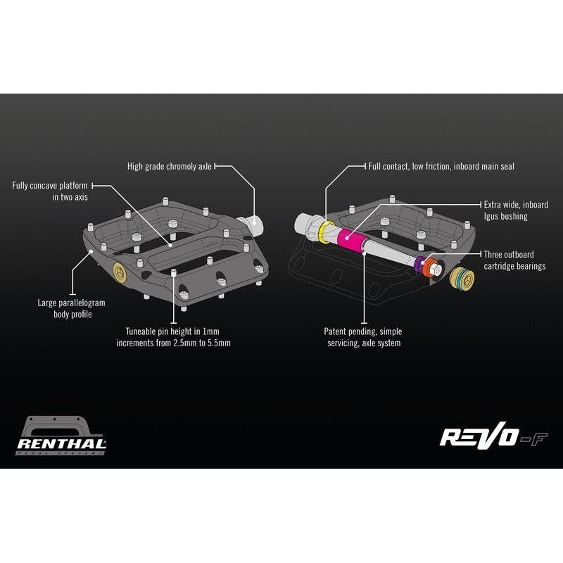 Renthal Revo-F Aluminium Flat Pedal - Standard - AluGold